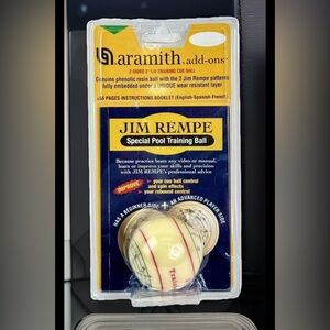Aramith JIM REMPE Training Billiard Pool Cue Ball 2-1/4" Regulation Sz NOS NEW